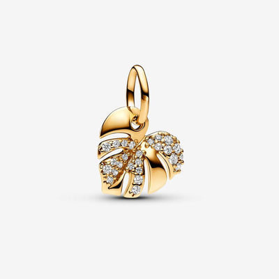 Sparkling Monstera Leaf Dangle Pandora Charm