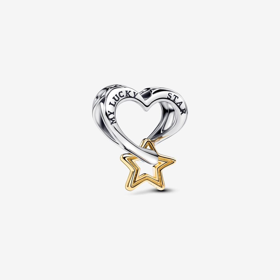 Lucky Star & Heart Pandora Charm