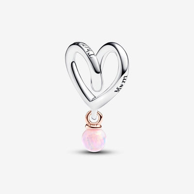 Two-tone Wrapped Heart Pandora Charm