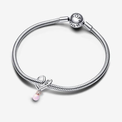 Two-tone Wrapped Heart Pandora Charm