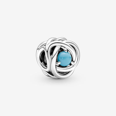 Turquoise Blue Eternity Circle Pandora Charm