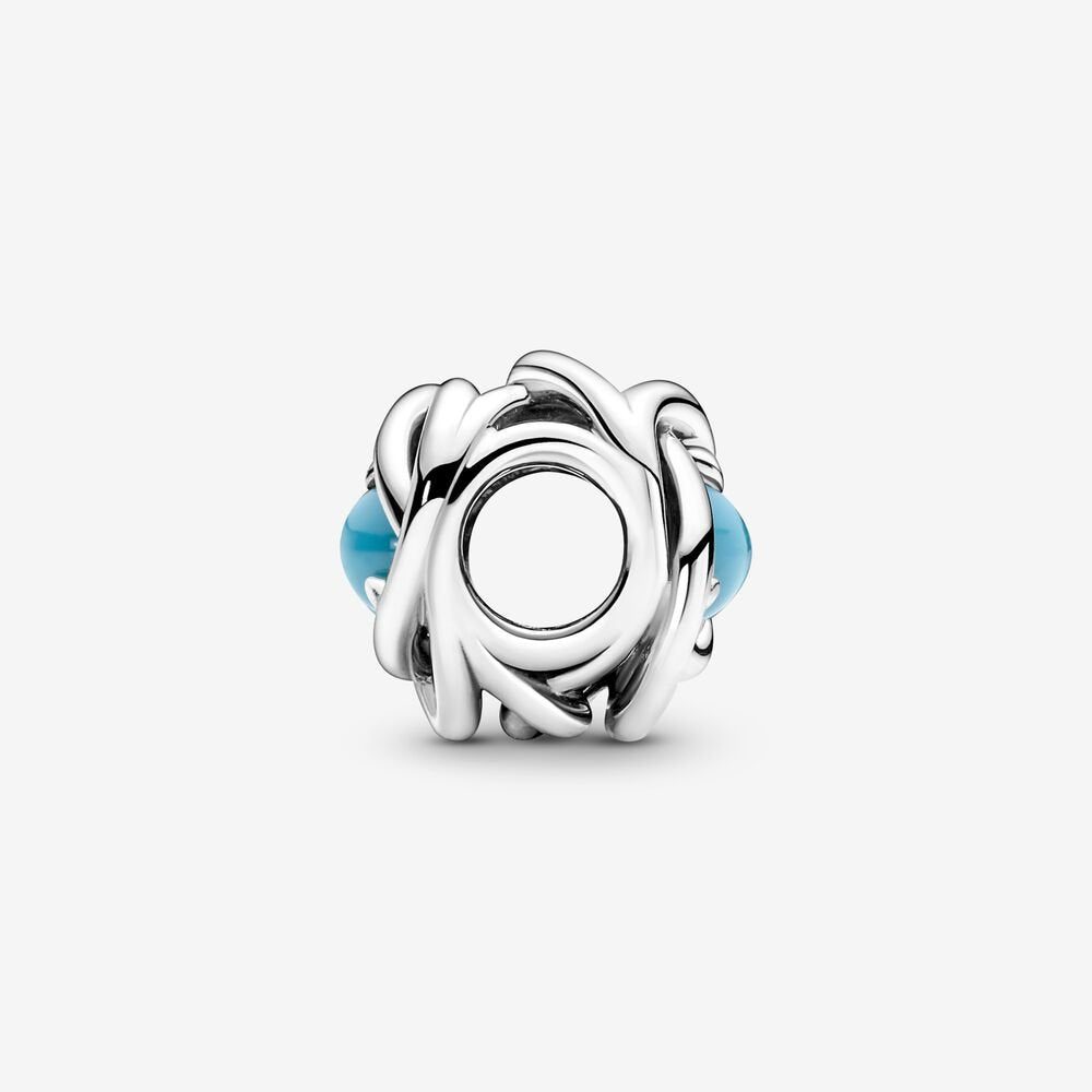 Turquoise Blue Eternity Circle Pandora Charm