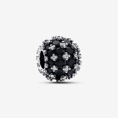 Sparkling Pavé Round Black Pandora Charm