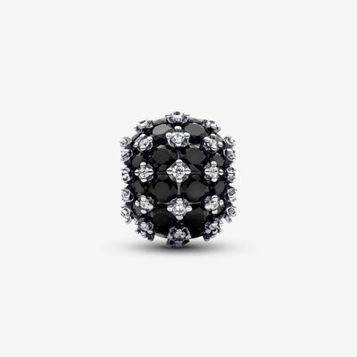 Sparkling Pavé Round Black Pandora Charm