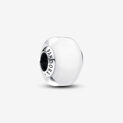 White Mini Murano Glass Pandora Charm