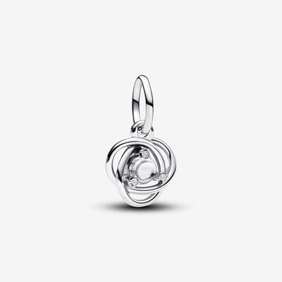 April Clear Eternity Circle Dangle Pandora Charm