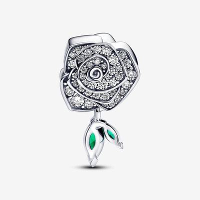 Sparkling Rose in Bloom Pandora Charm