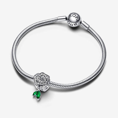 Sparkling Rose in Bloom Pandora Charm