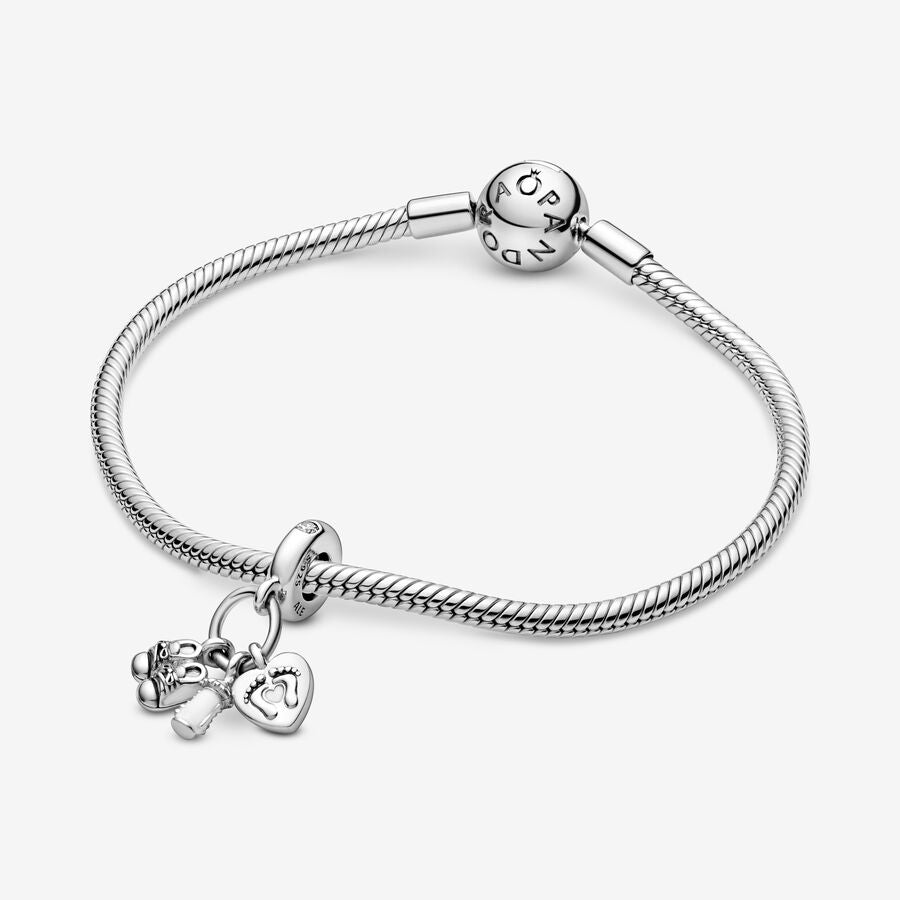 Baby Bottle and Shoes Dangle Pandora Charm