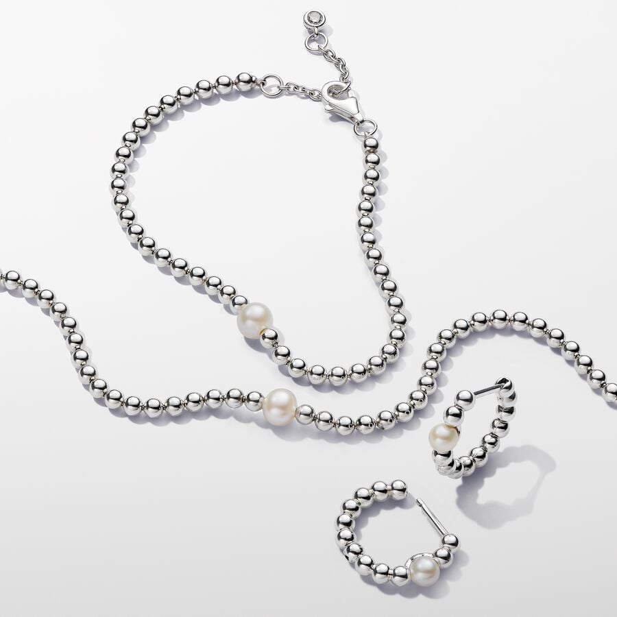 Treated Freshwater Cultured Pearl & Beads Pandora Bracelet