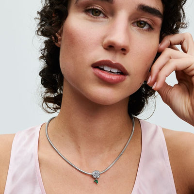 Sparkling Rose in Bloom Pandora Charm