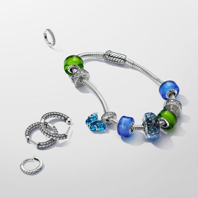 Blue Mini Murano Glass Pandora Charm