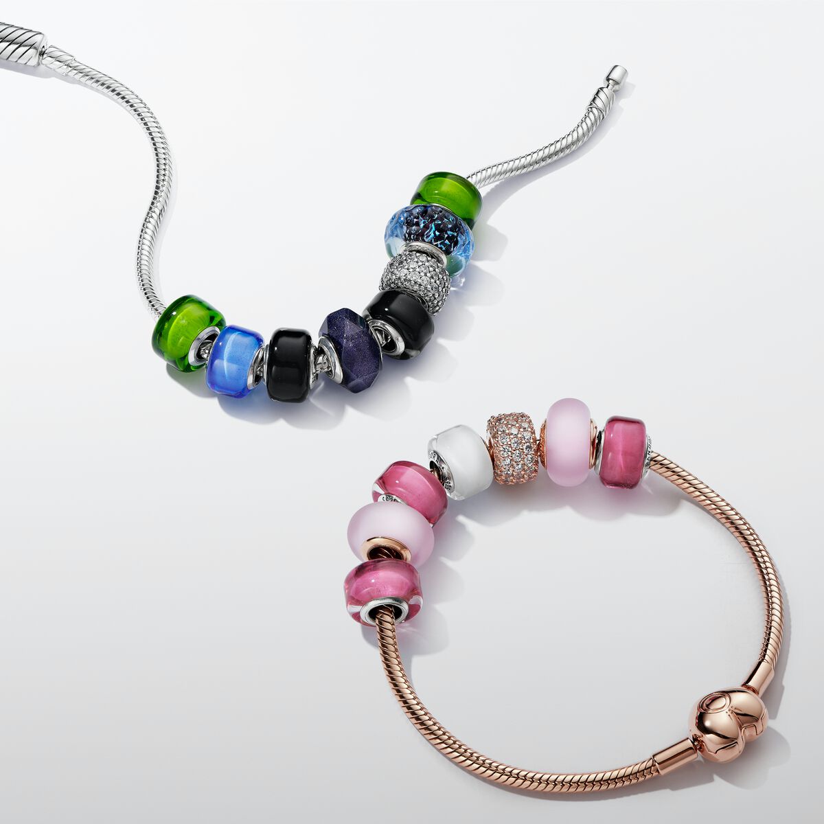 Black Mini Murano Glass Pandora Charm